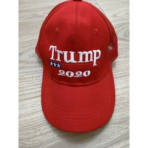 Trump 2020 Red Mesh Adjustable Baseball Cap - Embroidered Design - MAGA Hat